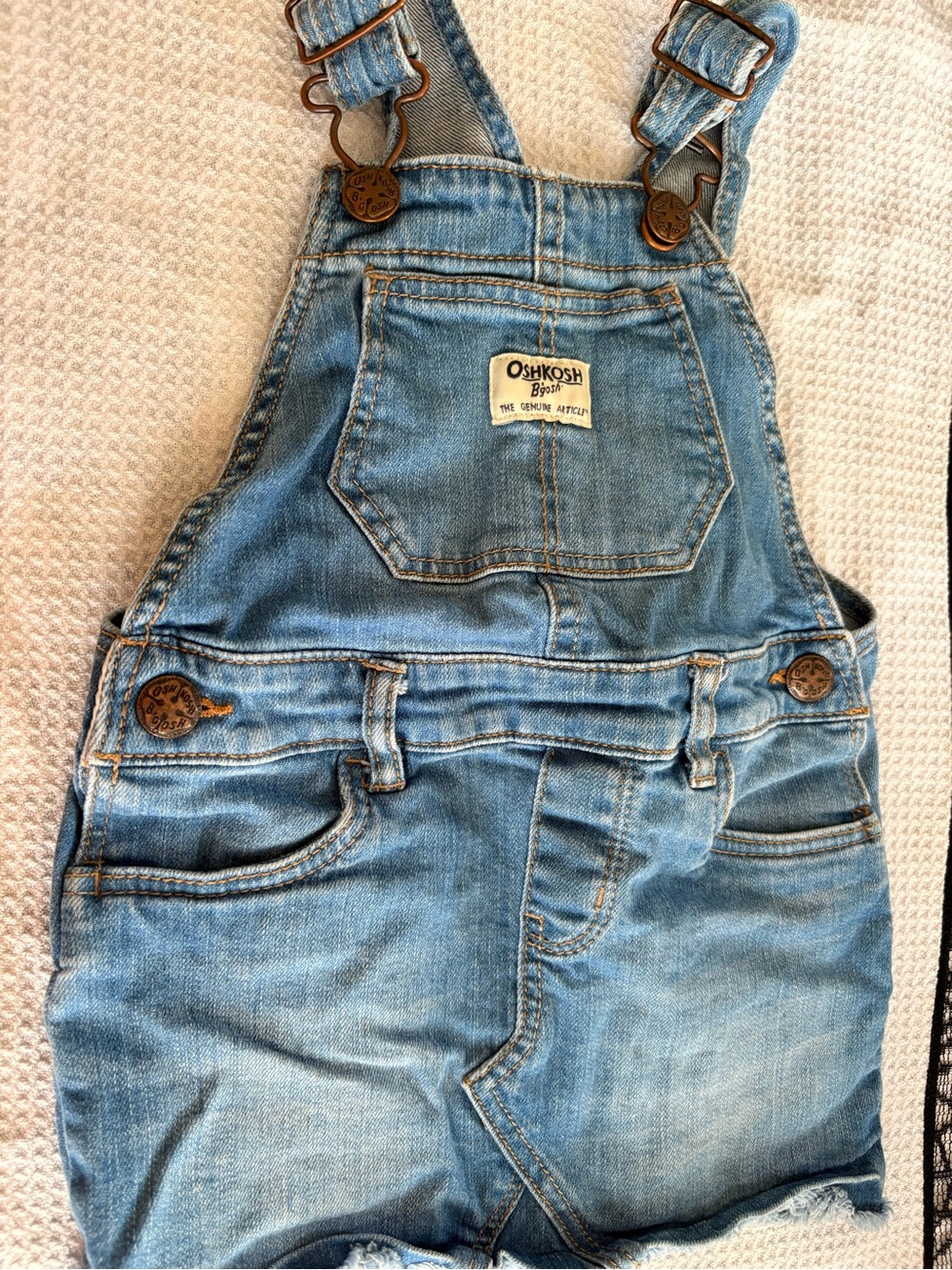 Vintage OshKosh B'gosh Light Wash Denim skirt Overalls size 2T